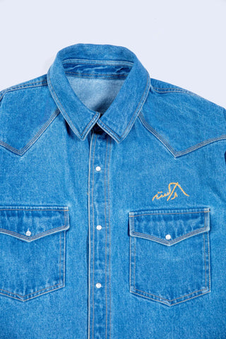 Blue Wash Denim Button-Down