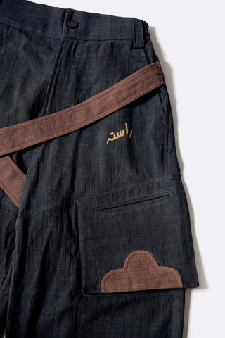 Arched passage barrel pants
