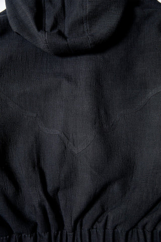 Arched passage zipper hoodie