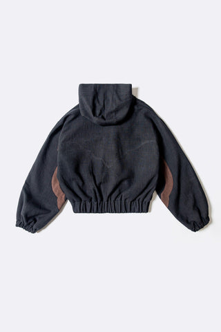 Arched passage zipper hoodie