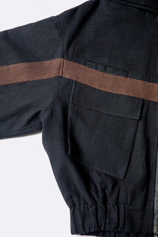 Arched passage zipper hoodie