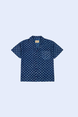 Blue Ajrak Button-Down