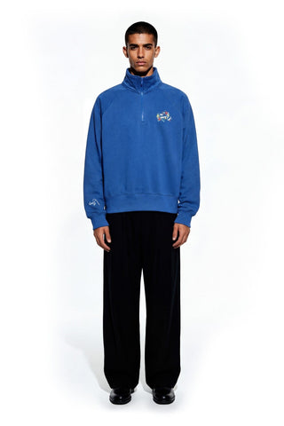 Blue postcard sweatshirt