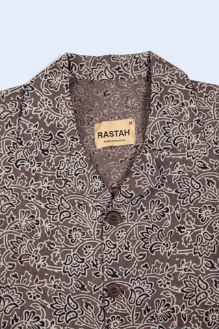 Brown Ajrak Button-down