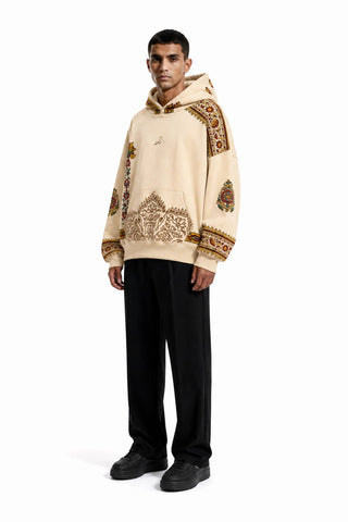 Biscotti Block Print Paisley Hoodie