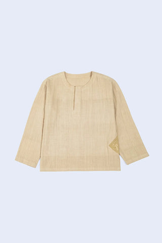 Cream Khaddar Button-Down