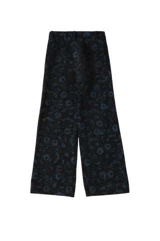 "Forest" block print denim trousers