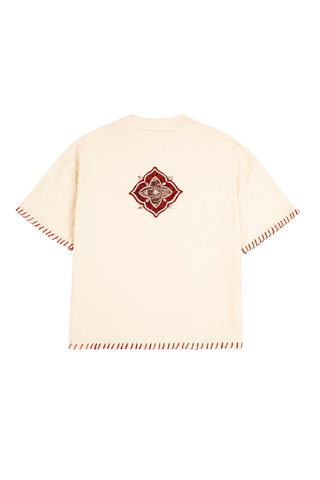 "Crimson stitch" artisan T-shirt