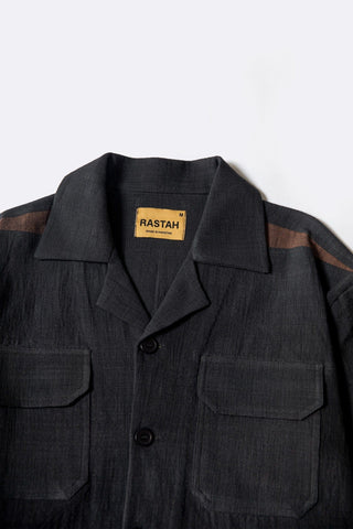 After alarm block printed shirt