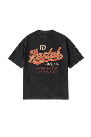 Black acid wash made in PAK T-shirt (V5)