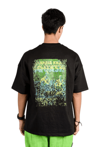 "555" squash black T-shirt