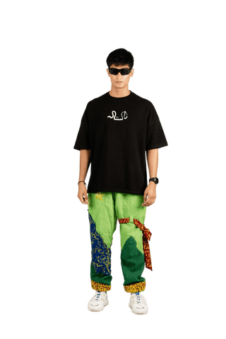 "555" squash black T-shirt