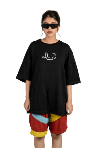 "555" squash black T-shirt