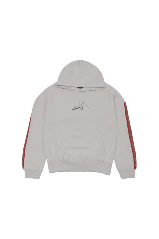 Hand crafted unisex vanilla creme Mughal horseback hoodie