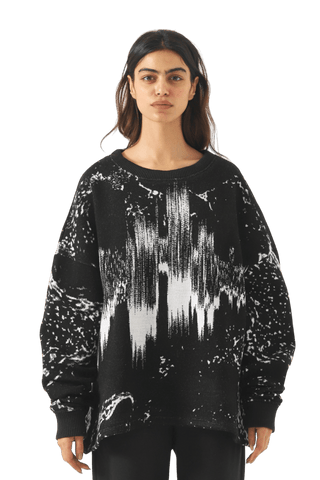 "Crimson gaze" knit sweater