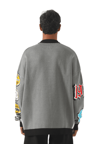 "Sunset tower" knit sweater