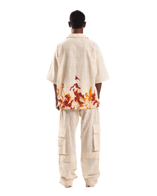 "Ember mosaic" button-down