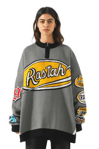"Sunset tower" knit sweater