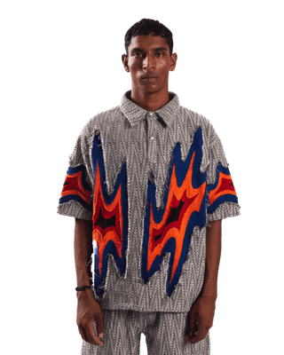 "Fireflies in the mist" button-down