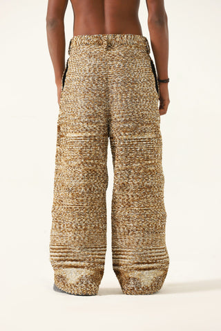 "Distressed verses" handwoven trousers