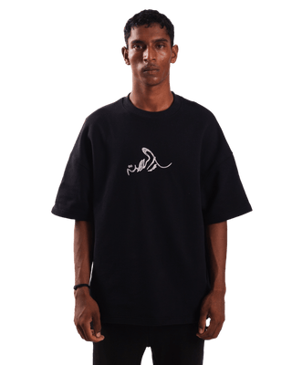 "Duality" printed black T-shirt