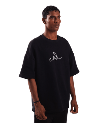 "Duality" printed black T-shirt