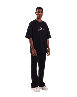 "Duality" printed black T-shirt