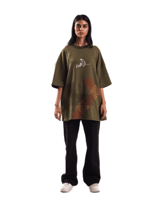 "Shapeshifter" block print T-shirt