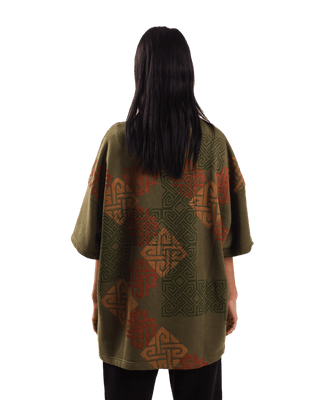 "Shapeshifter" block print T-shirt