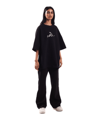 "Duality" printed black T-shirt