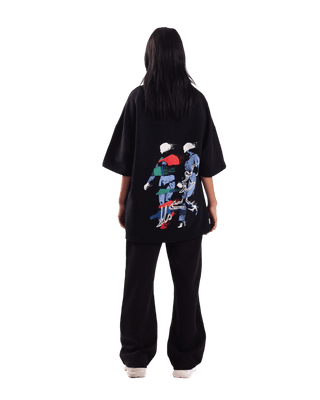 "Duality" printed black T-shirt