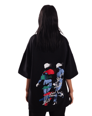 "Duality" printed black T-shirt