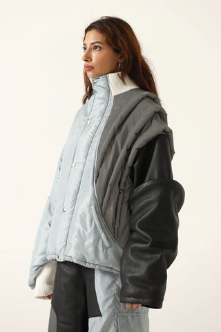 "2001" paneled time travel jacket