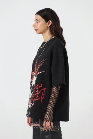 "These kids" screen print black T-shirt