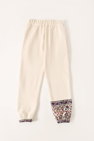 "1975" block print sweatpants