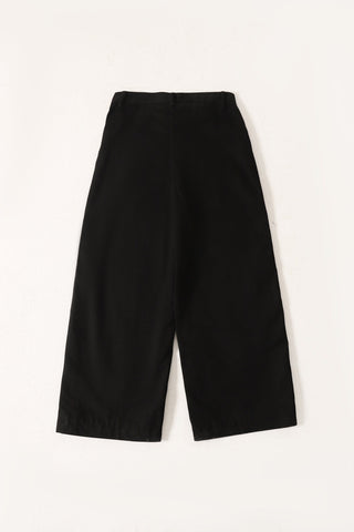 Snap button denim trousers