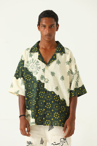 "Rajasthan" hand block print button-down
