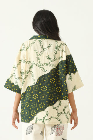 "Rajasthan" hand block print button-down