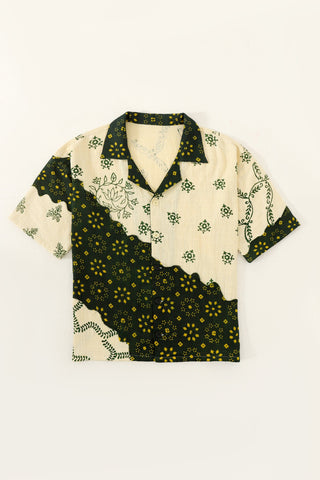 "Rajasthan" hand block print button-down
