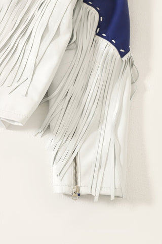 Fringed leather jacket
