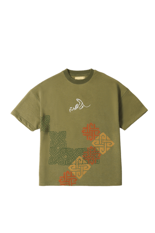 "Shapeshifter" block print T-shirt