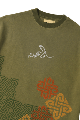 "Shapeshifter" block print T-shirt