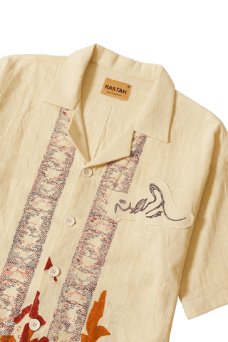 "Ember mosaic" button-down