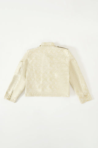 Creme silk brocade jacket