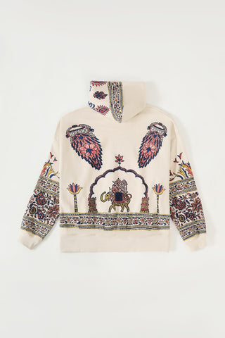 "Kalamkaar" hand block print hoodie V3