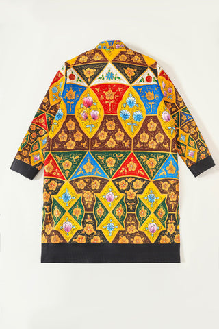 Hand painted naqaashi long coat