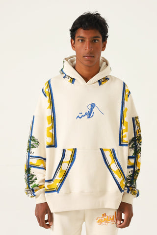 "Palm springs" block print hoodie