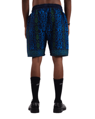"Ethereal echoes" hand block printed cotton shorts