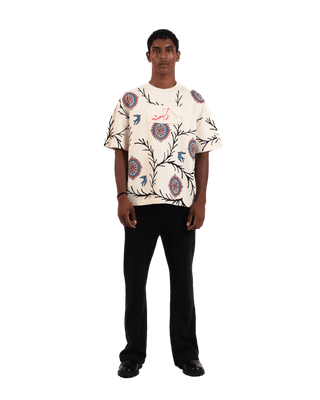 "Vase of life" hand block printed T-shirt