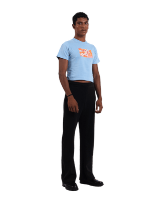 "Radiant horizon" baby blue crop top